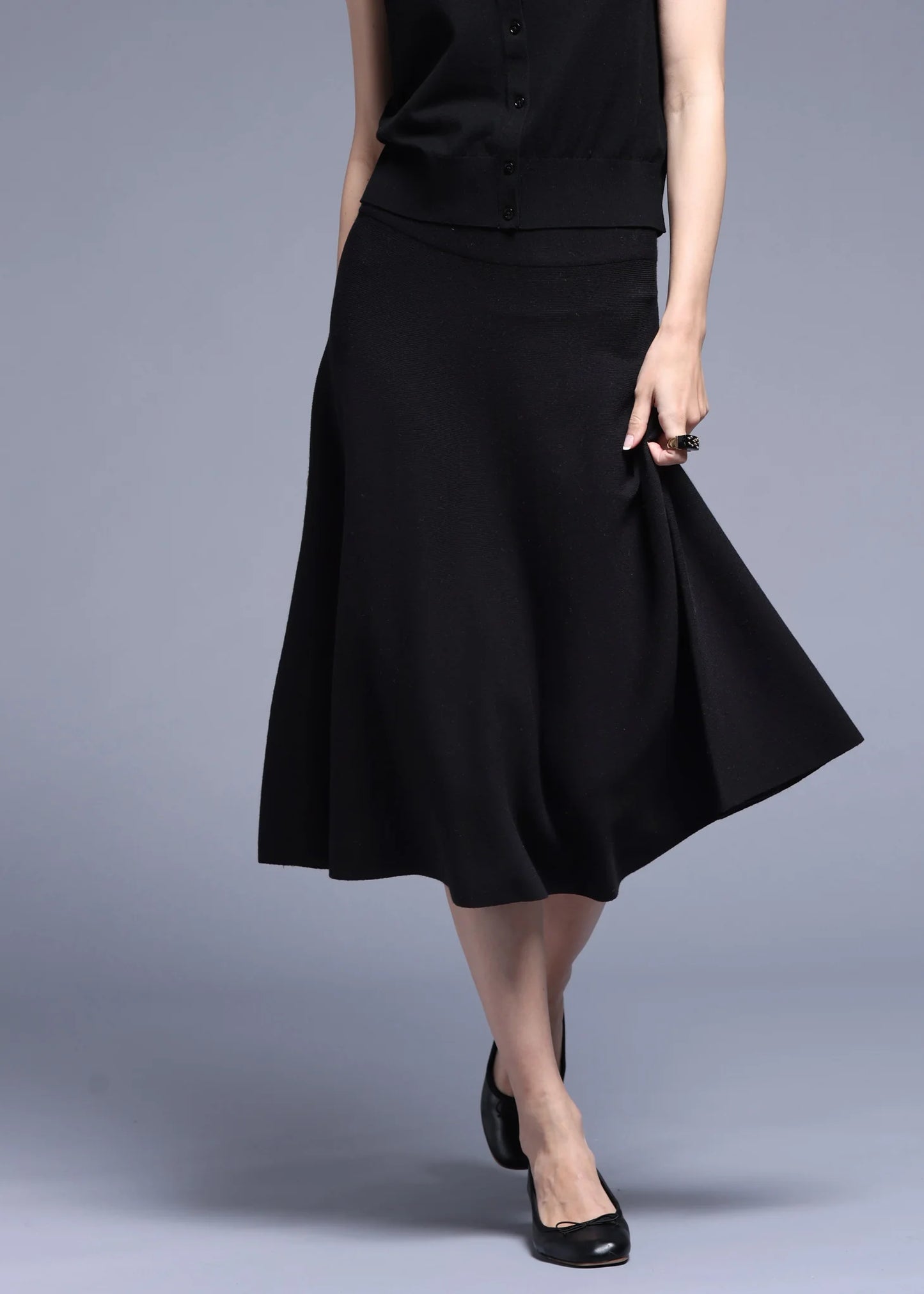 Viscose 25” Fit & Flare Skirt