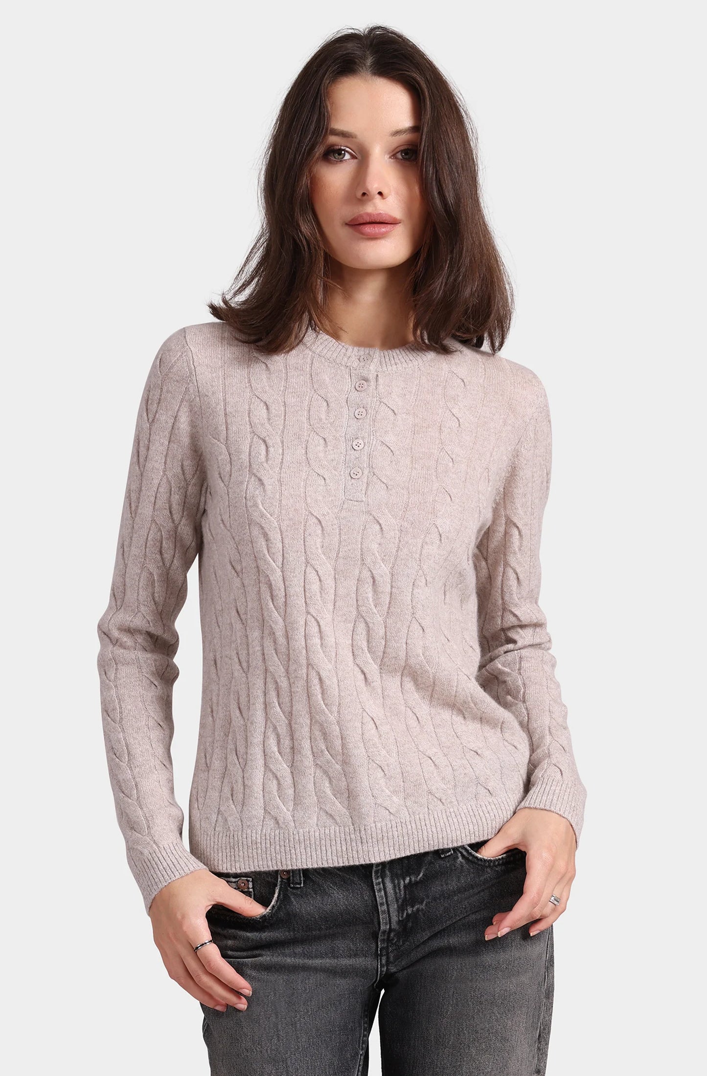 Cashmere Cable Henley