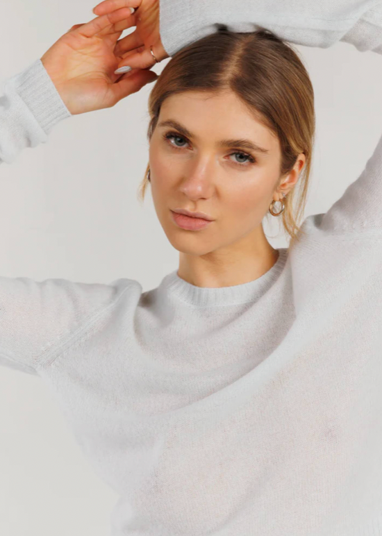 Cashmere Gauzy Gabby Crew, Powder