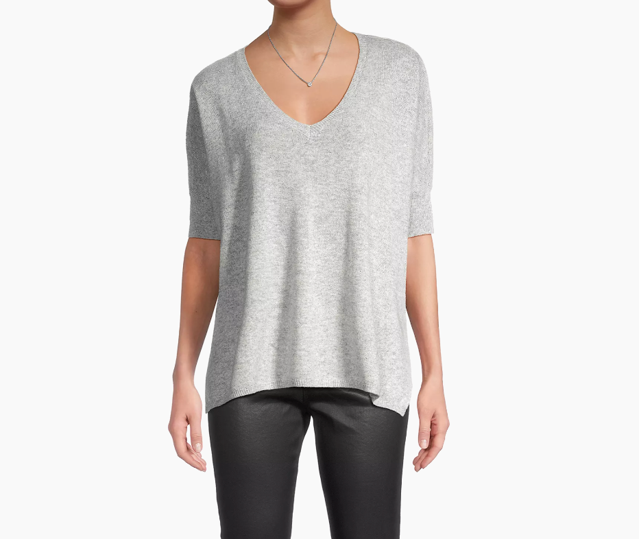 Supima Cotton Cash Pow Pow V Neck Sweater